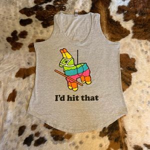 NWOT Grey Llama Piñata Tank Top